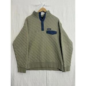 Patagonia Organic Cotton Quilted Snap‑T Pullover Men’s XL Green